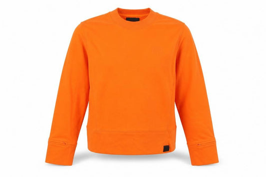 MDIV Womens Orange Cotton Pullover Sweatshirt Size M