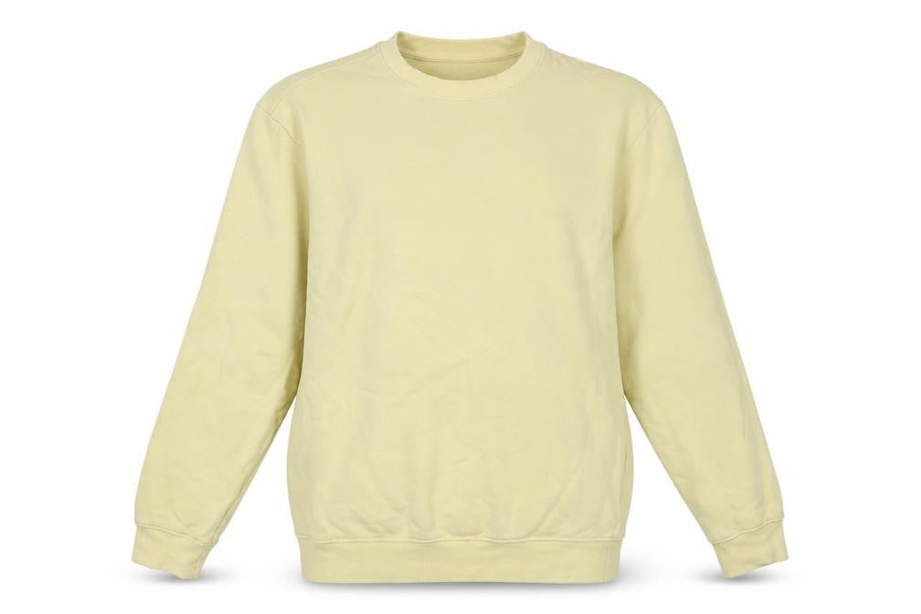 H&M Womens Yellow Cotton Pullover Sweatshirt Size XS