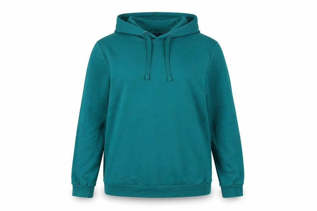 Avenue Womens Blue Cotton Pullover Hoodie Size 12