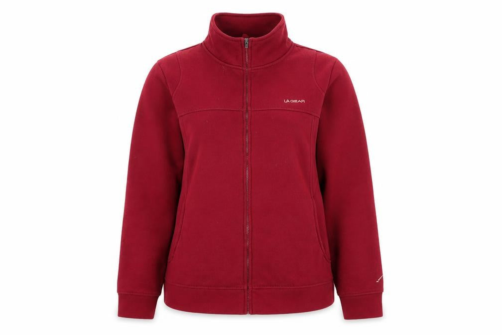 LA Gear Womens Red Cotton Full Zip Sweatshirt Size 16