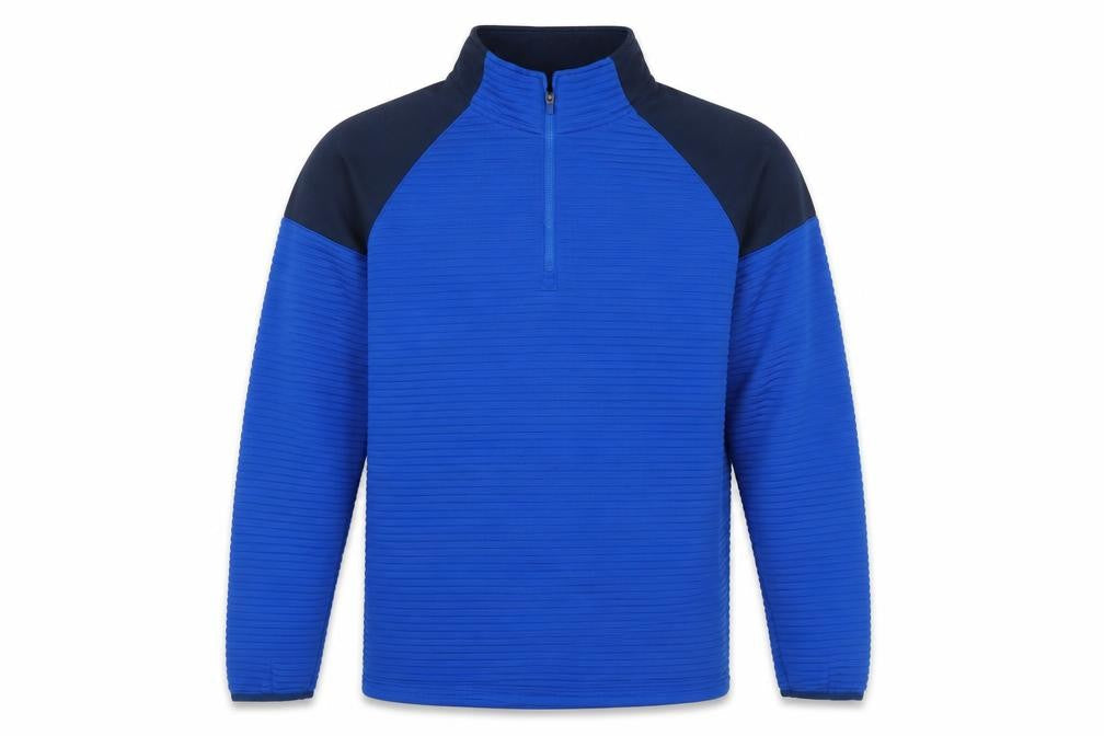 Slazenger Mens Blue Polyester Pullover Casual Size L Mock Neck