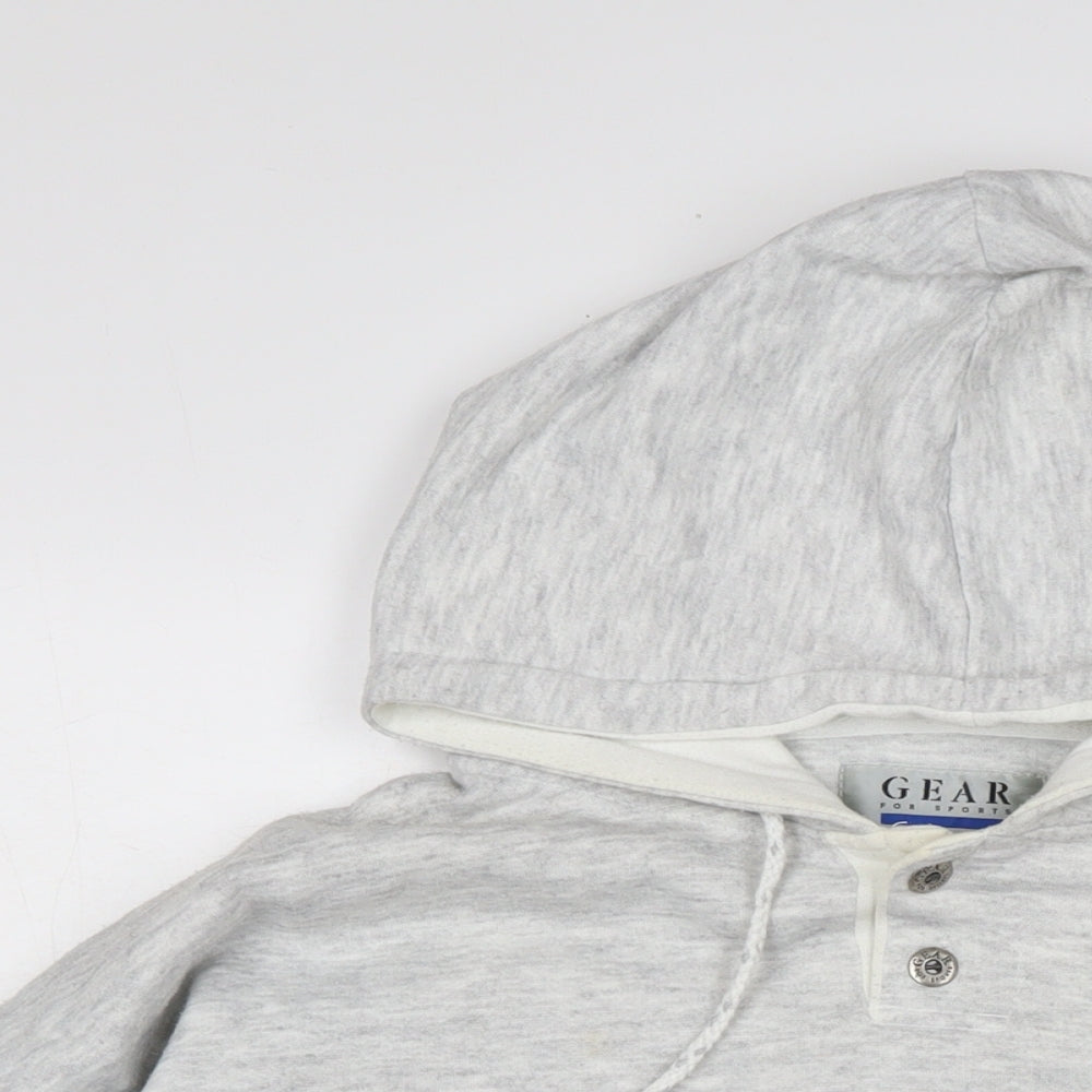 GEAR FOR SPORTS Mens Grey Cotton Pullover Hoodie Size M