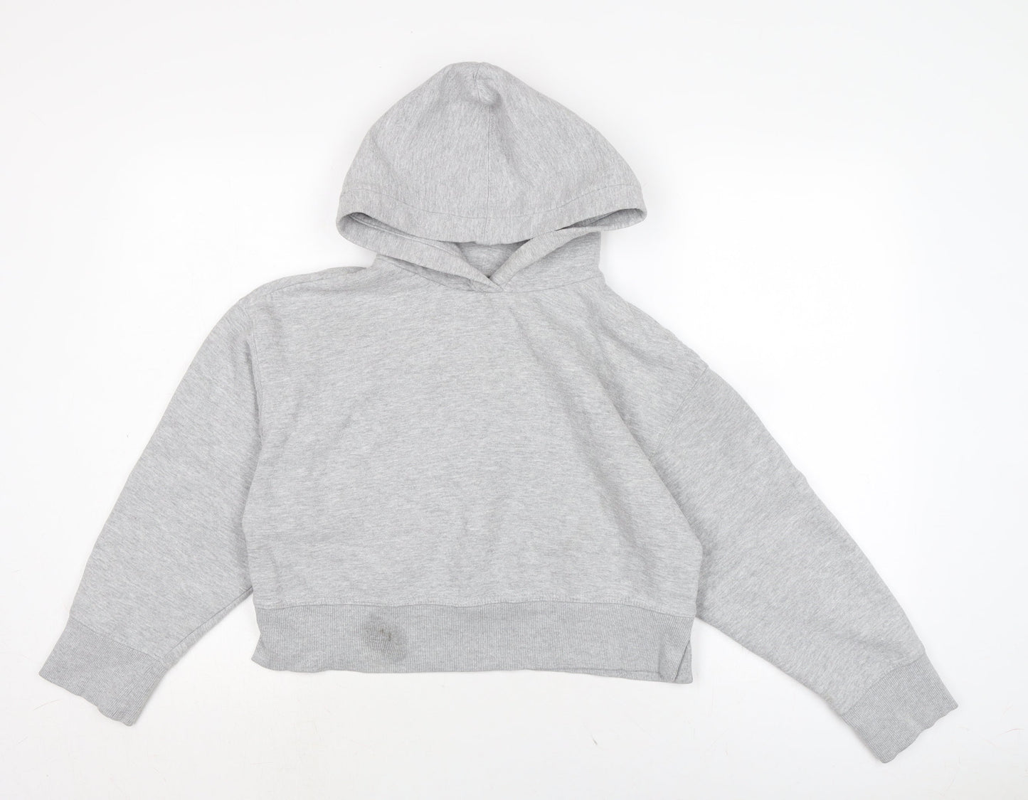 Zara Womens Grey Cotton Pullover Hoodie Size S