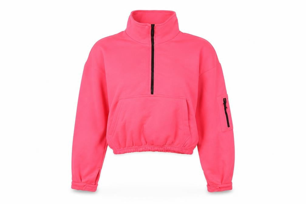 PRETTYLITTLETHING Womens Pink Polyester Pullover Sweatshirt Size S