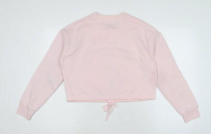 Preloved Disney Womens Pink Cotton Pullover Sweatshirt Size XS - Back