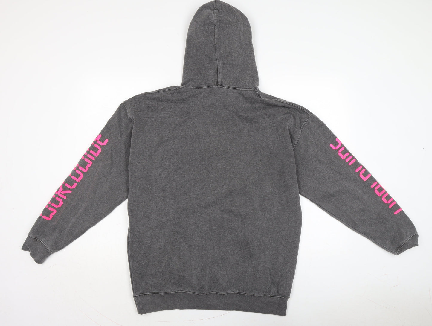 PRETTYLITTLETHING Womens Grey Cotton Pullover Hoodie Size L