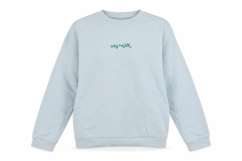 ASOS Womens Blue Crew Neck Cotton Pullover Jumper Size S