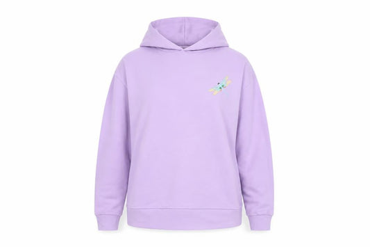 Dragonfly Womens Purple Cotton Pullover Hoodie Size 12