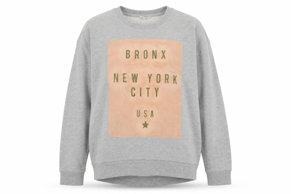 River Island Womens Grey Cotton Pullover Sweatshirt Size 10