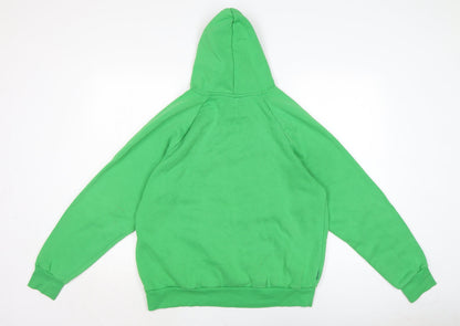 Slazenger Mens Green Cotton Pullover Hoodie Size L
