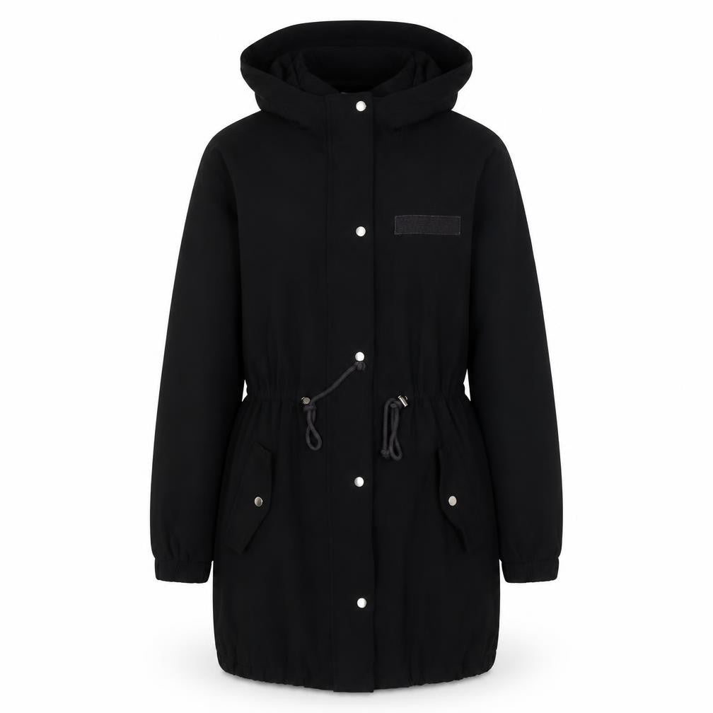 Divided by H&M Womens Black Jacket Size 6 Zip - Pull Cord Waist