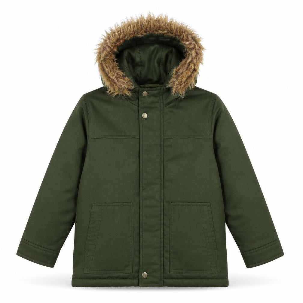 Gap Boys Green Overcoat Coat Size S Zip