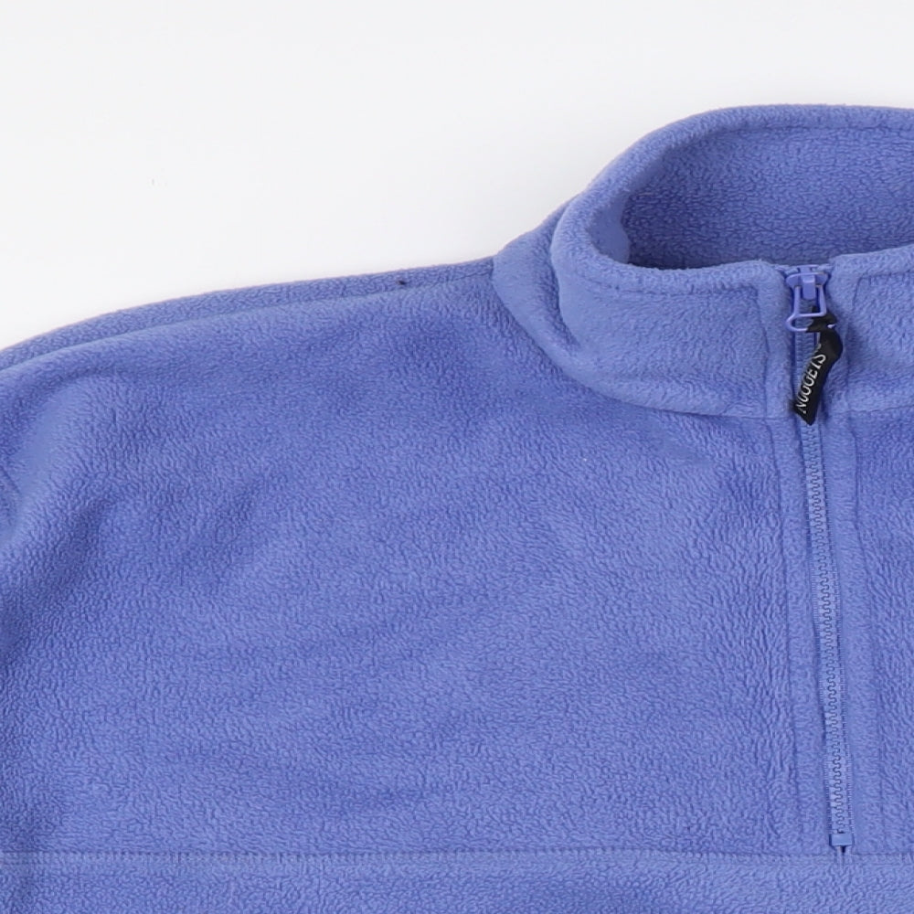 Nuggets Womens Blue Polyester Pullover Sweatshirt Size M Zip - Pockets