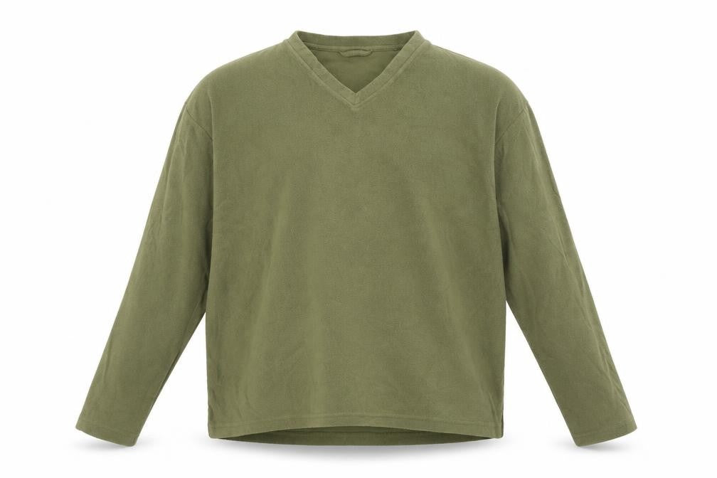 Marks & Spencer Mens Green V-Neck Polyester Pullover Jumper Size M Long Sleeve