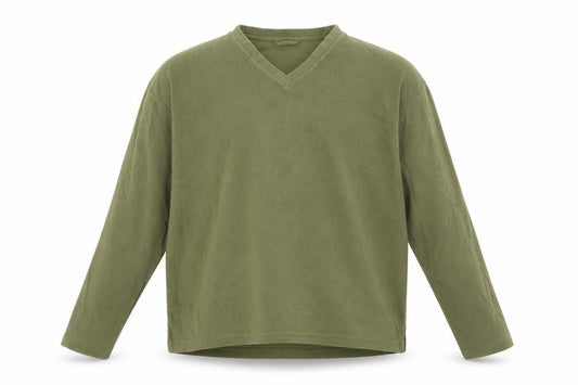 Marks & Spencer Mens Green V-Neck Polyester Pullover Jumper Size M Long Sleeve