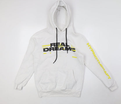 Bershka Womens White Cotton Pullover Sweatshirt Size XS - Real Dream