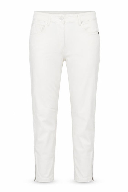ZERRES Womens Ivory Cotton Skinny Jeans Size 16 L23 in Regular
