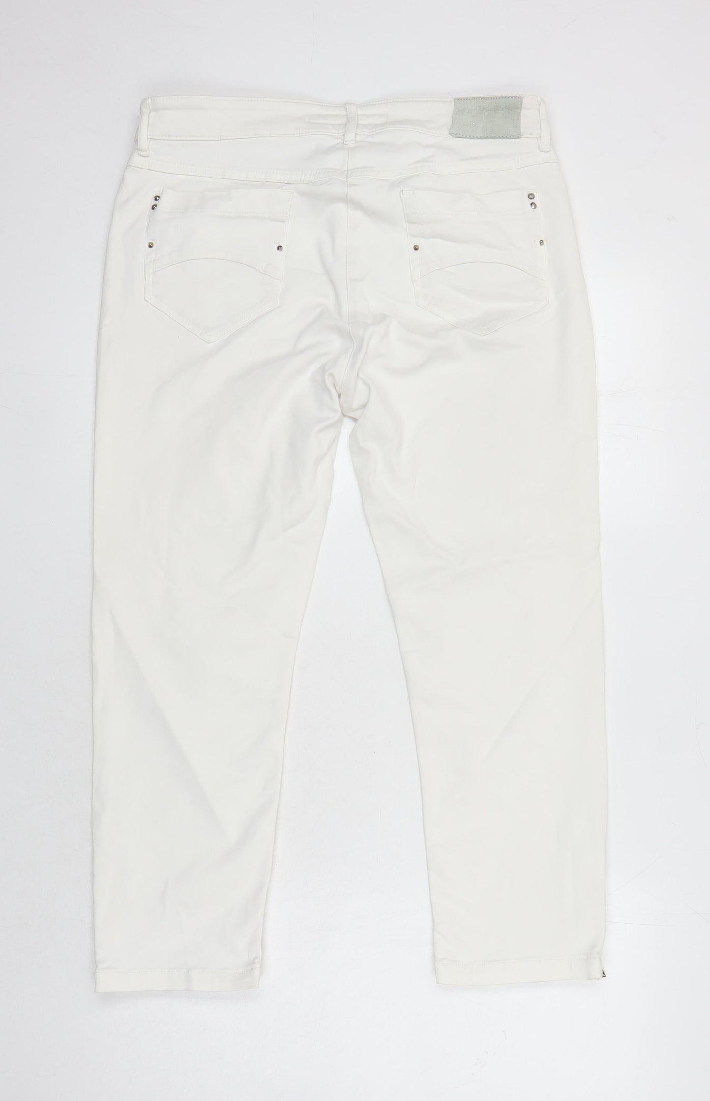 ZERRES Womens Ivory Cotton Skinny Jeans Size 16 L23 in Regular