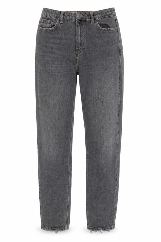 Topshop Womens Grey Cotton Mom Jeans Size 30 in L30 in Regular