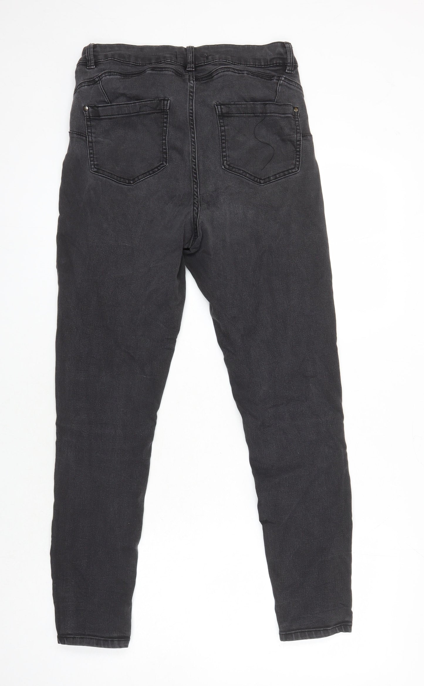 Nutmeg Womens Beige Cotton Skinny Jeans Size 12 L26.5 in Regular