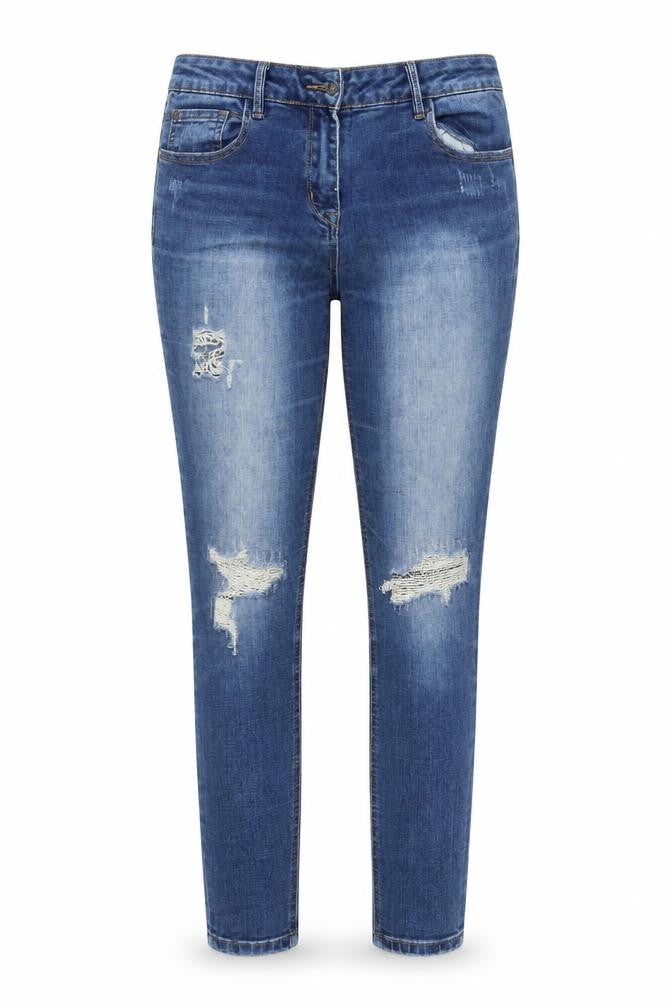 Matalan Womens Blue Cotton Skinny Jeans Size 10 L27.5 in Regular