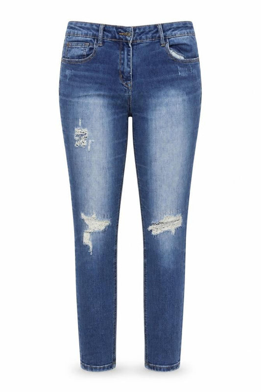 Matalan Womens Blue Cotton Skinny Jeans Size 10 L27.5 in Regular