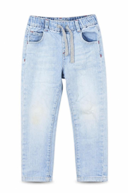 Breakers Girls Blue Ikat 100% Cotton Straight Jeans Size 4 Years Regular - Pockets