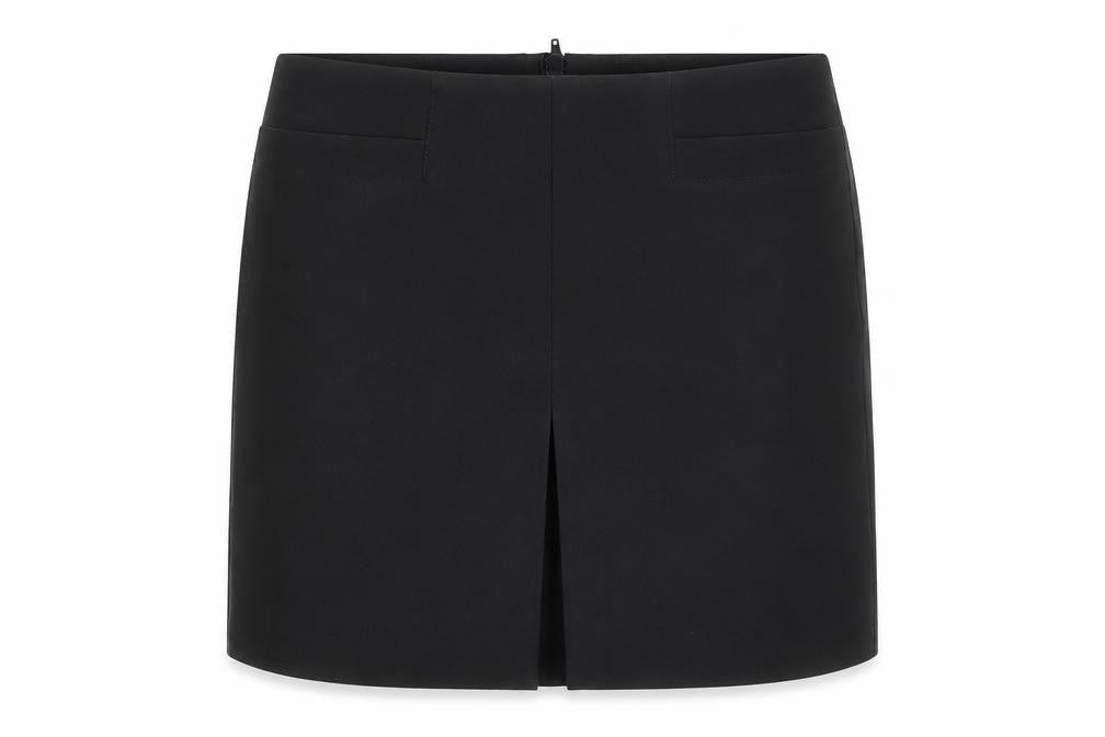 United Colors of Benetton Womens Black Polyester Mini Skirt Size 10 Zip