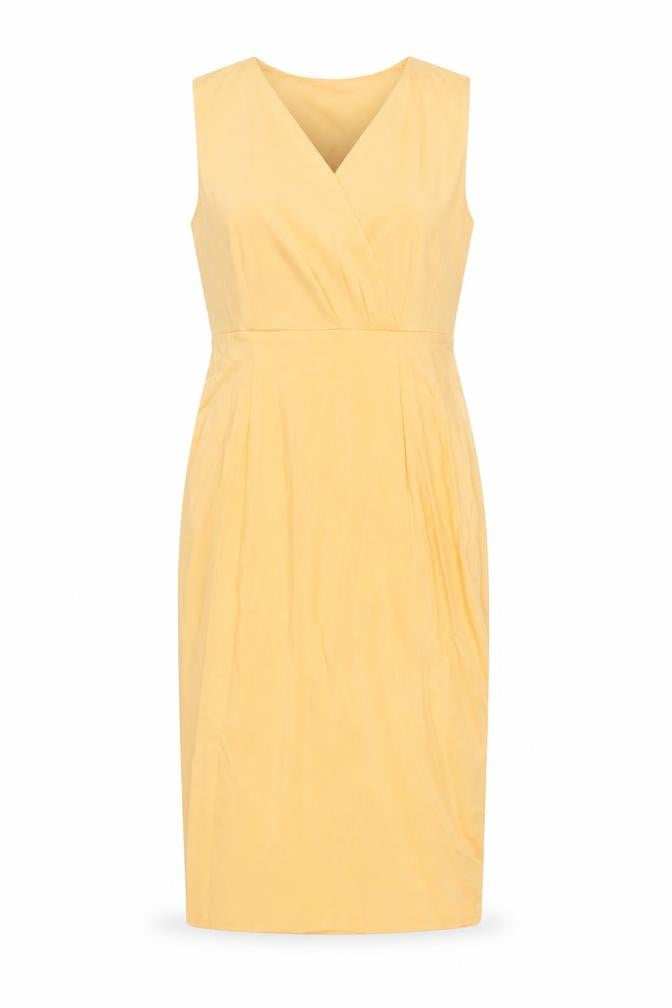 Vesper Womens Orange Polyester Pencil Dress Size 12 V-Neck Zip