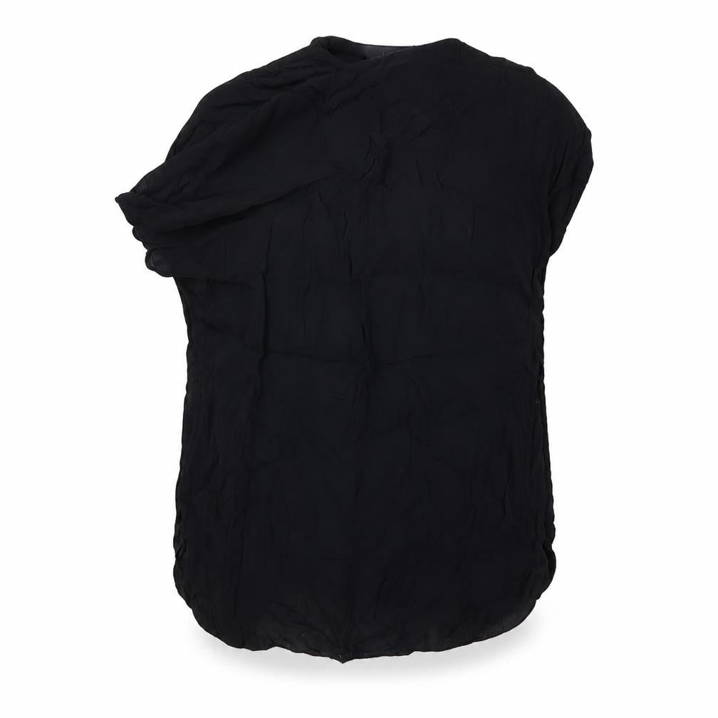 NEXT Womens Black Polyester Basic Blouse Size 12 V-Neck - Lace Trim