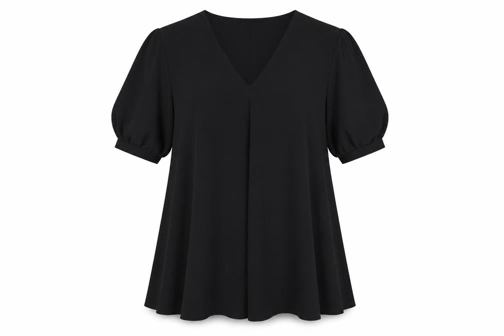 ASOS Womens Black Polyester A-Line Size 6 V-Neck Pullover
