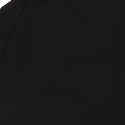 Brand and care label for ASOS women’s black polyester a-line, size UK 6, v-neck pullover