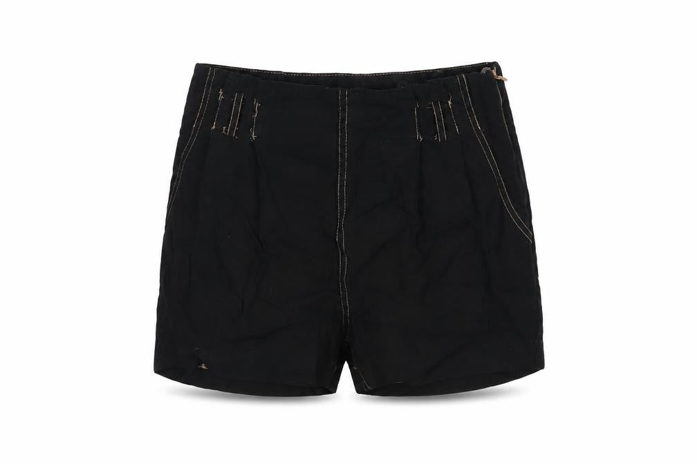 Miss Selfridge Womens Black Vinyl Basic Shorts Size 8 Regular Zip