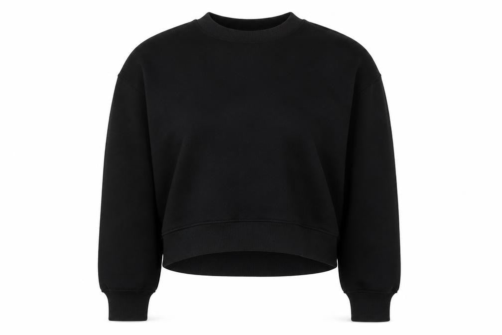 Zara Womens Black Cotton Pullover Sweatshirt Size S Pullover