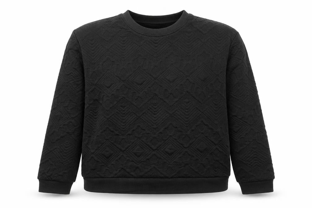 Zara Womens Black Geometric Polyester Pullover Sweatshirt Size M Pullover
