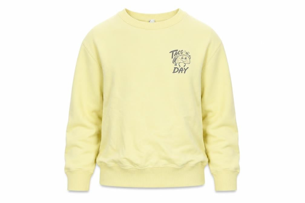 Uniqlo Boys Yellow Cotton Pullover Sweatshirt Size 9-10 Years Pullover - Taco Day