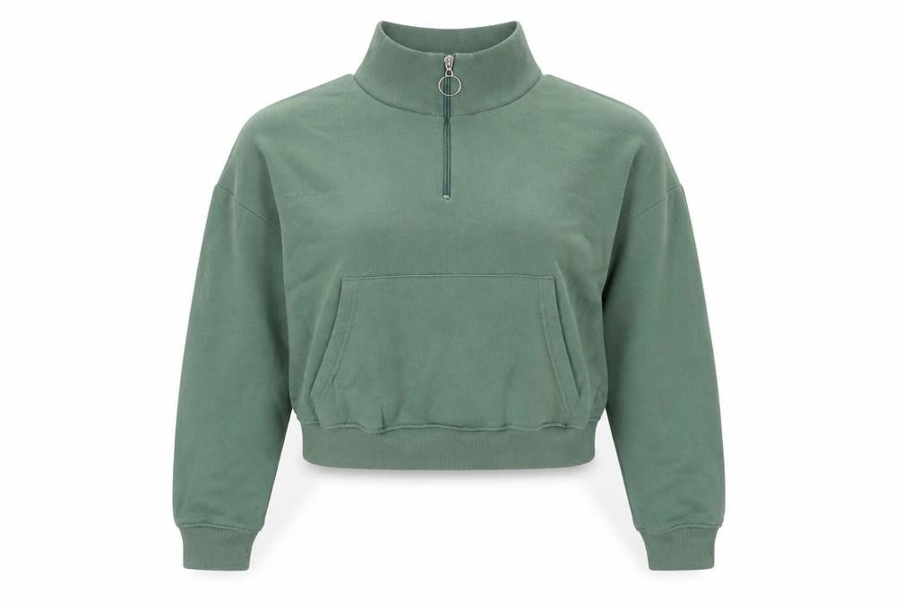 PRETTYLITTLETHING Womens Green Cotton Pullover Sweatshirt Size XL Pullover