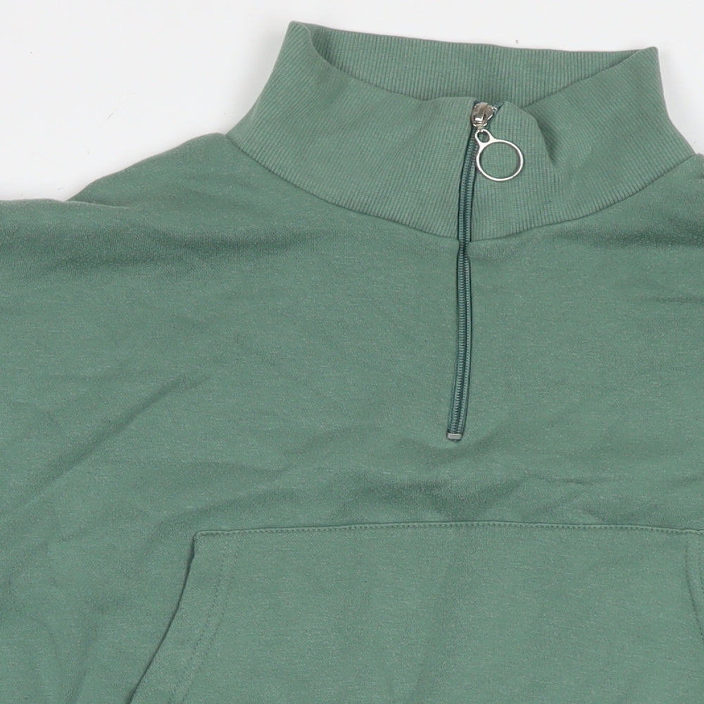 PRETTYLITTLETHING Womens Green Cotton Pullover Sweatshirt Size XL Pullover