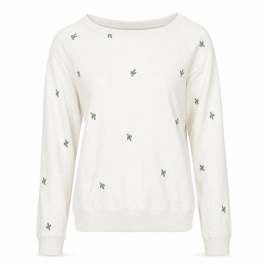 Marks and Spencer Womens White Geometric Cotton Pullover Sweatshirt Size 6 Pullover