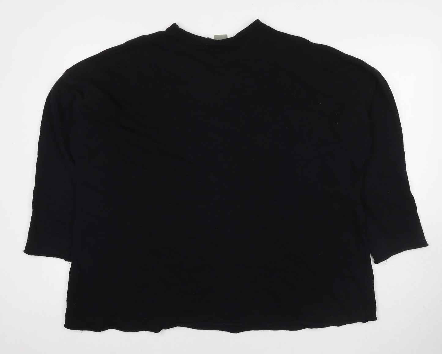 ASOS Womens Black Cotton Pullover Sweatshirt Size 10 Pullover