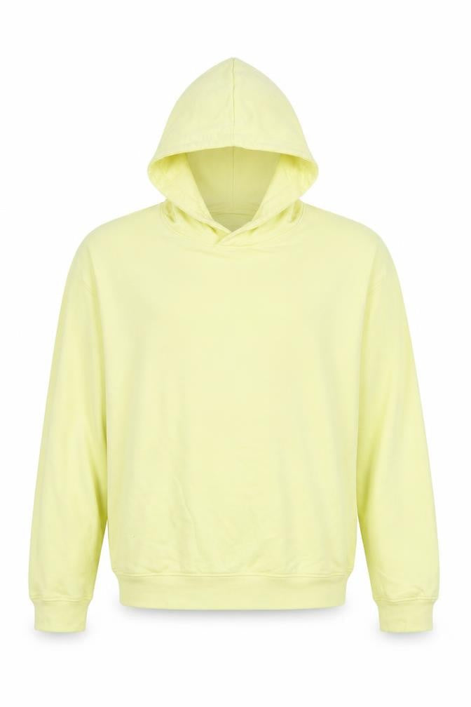 Indicore Mens Yellow Cotton Pullover Sweatshirt Size L