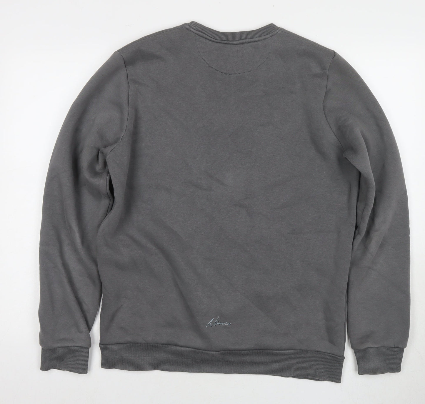 Nimes Mens Grey Cotton Pullover Sweatshirt Size M - Velcro Logo