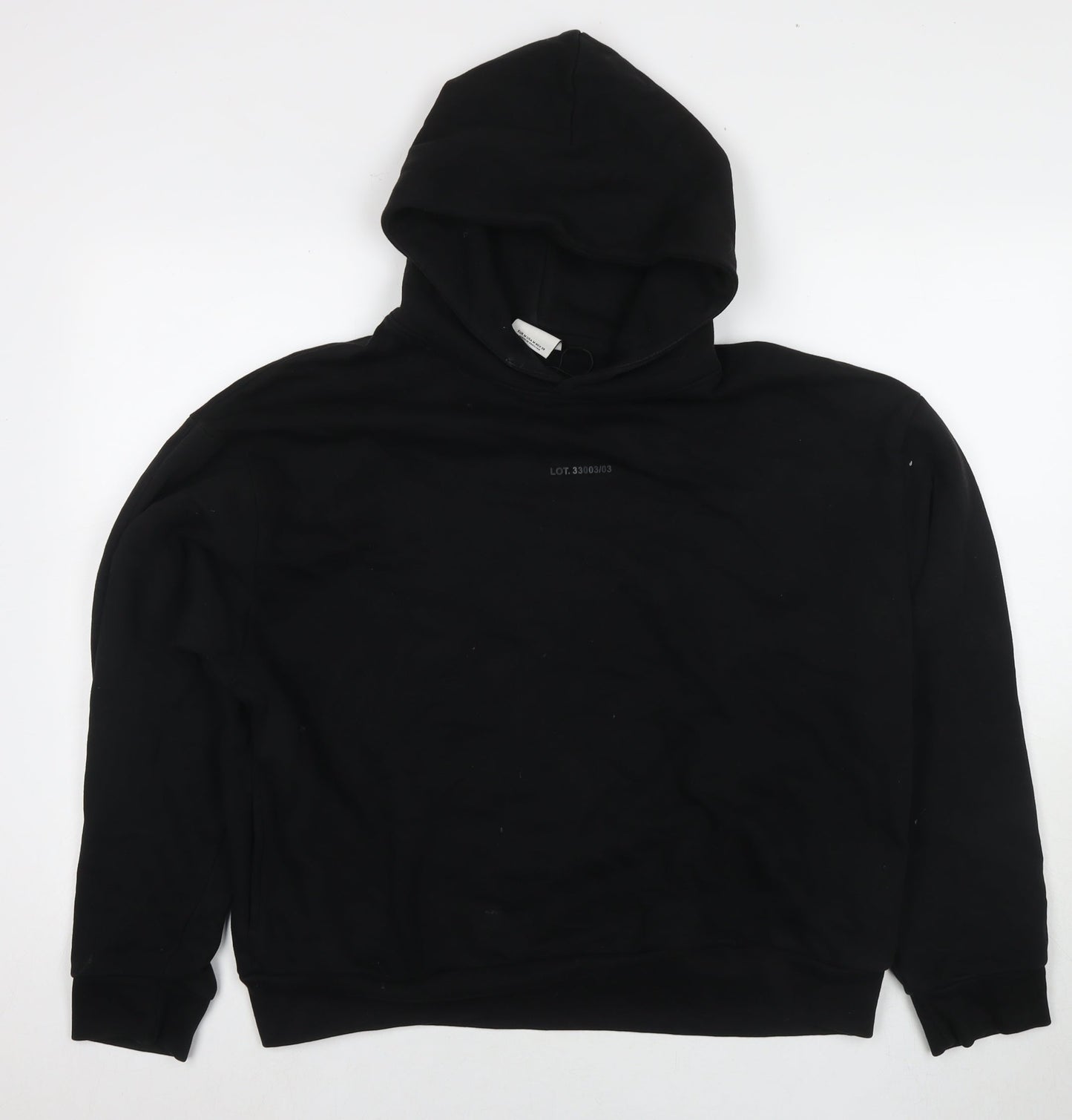 Bershka Mens Black Cotton Pullover Hoodie Size M - Lot
