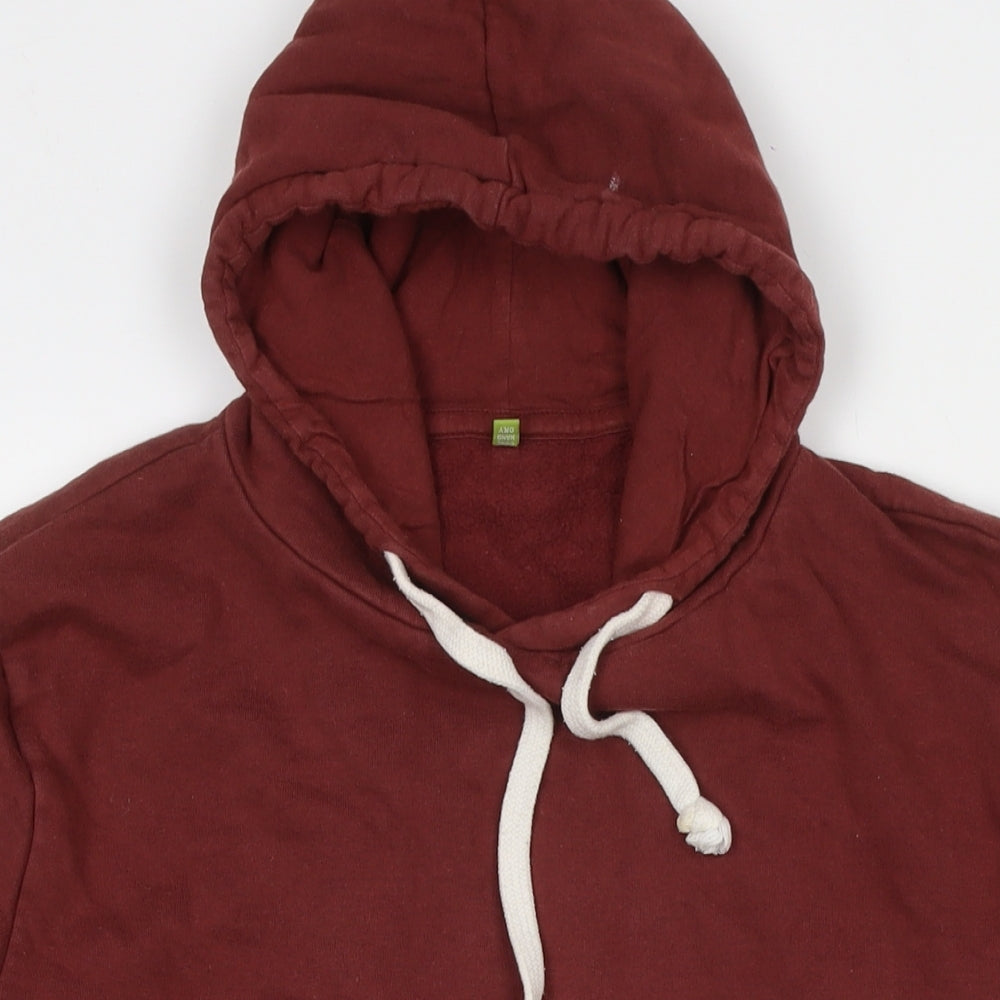 Teemill Mens Brown Cotton Pullover Sweatshirt Size S - Pockets