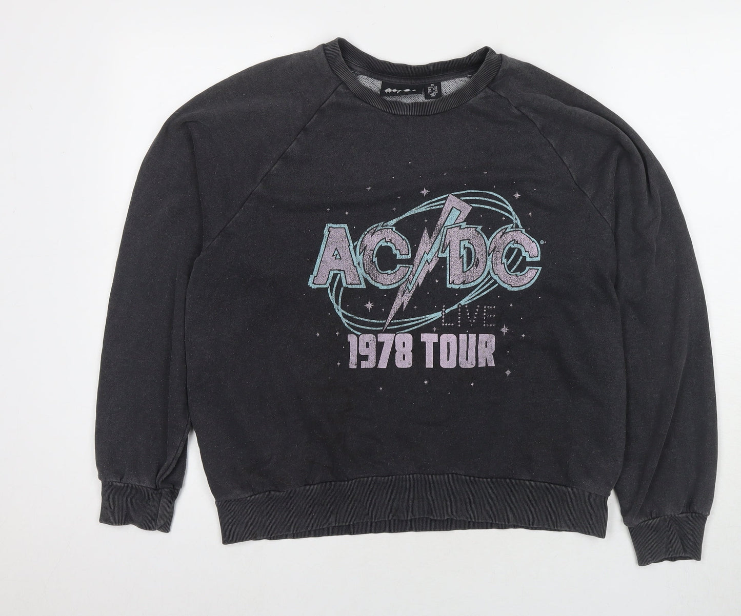 acdc Womens Grey Cotton Pullover Sweatshirt Size 6 Pullover - AC/DC 1978 Tour