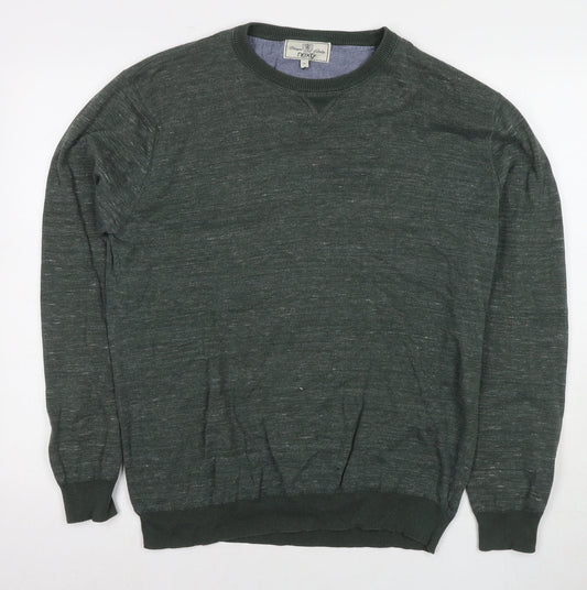 NEXT Mens Green Cotton Pullover Sweatshirt Size XL
