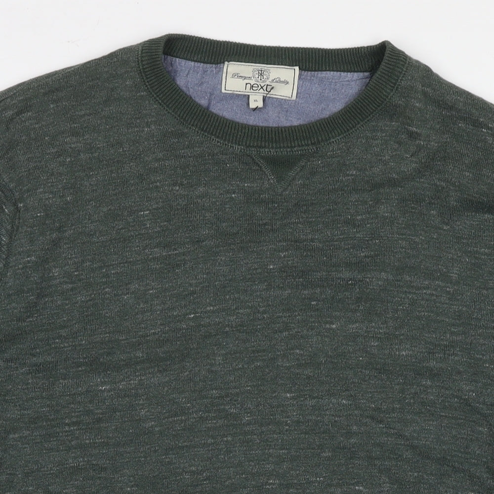 NEXT Mens Green Cotton Pullover Sweatshirt Size XL