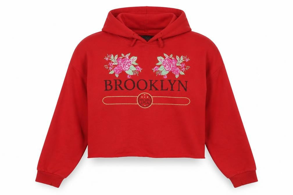 New Look Girls Red Cotton Pullover Sweatshirt Size 14-15 Years Pullover - Brooklyn