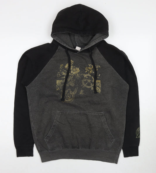 Preloved Universal Studios Monsters Mens Grey Cotton Pullover Hoodie Size M - Avengers - Front