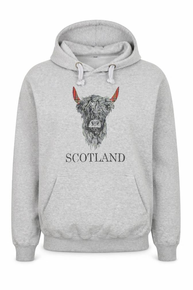 Scotland Womens Grey Polyester Pullover Hoodie Size L Pullover - Logo